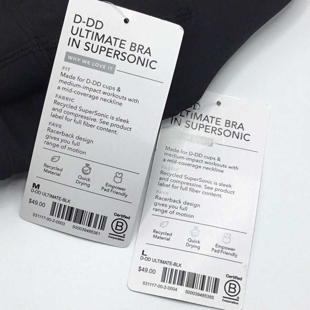 Athleta Ultimate Bra D/DD in Supersonic Black New - Picture 7 of 12